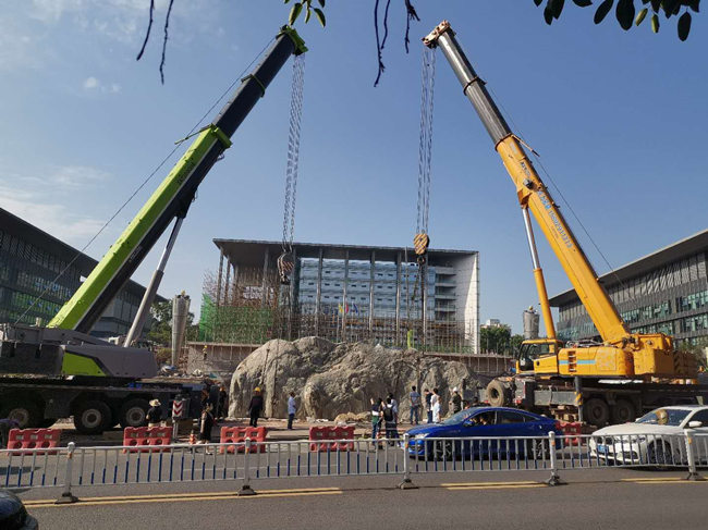 浦口风景石吊装搬运